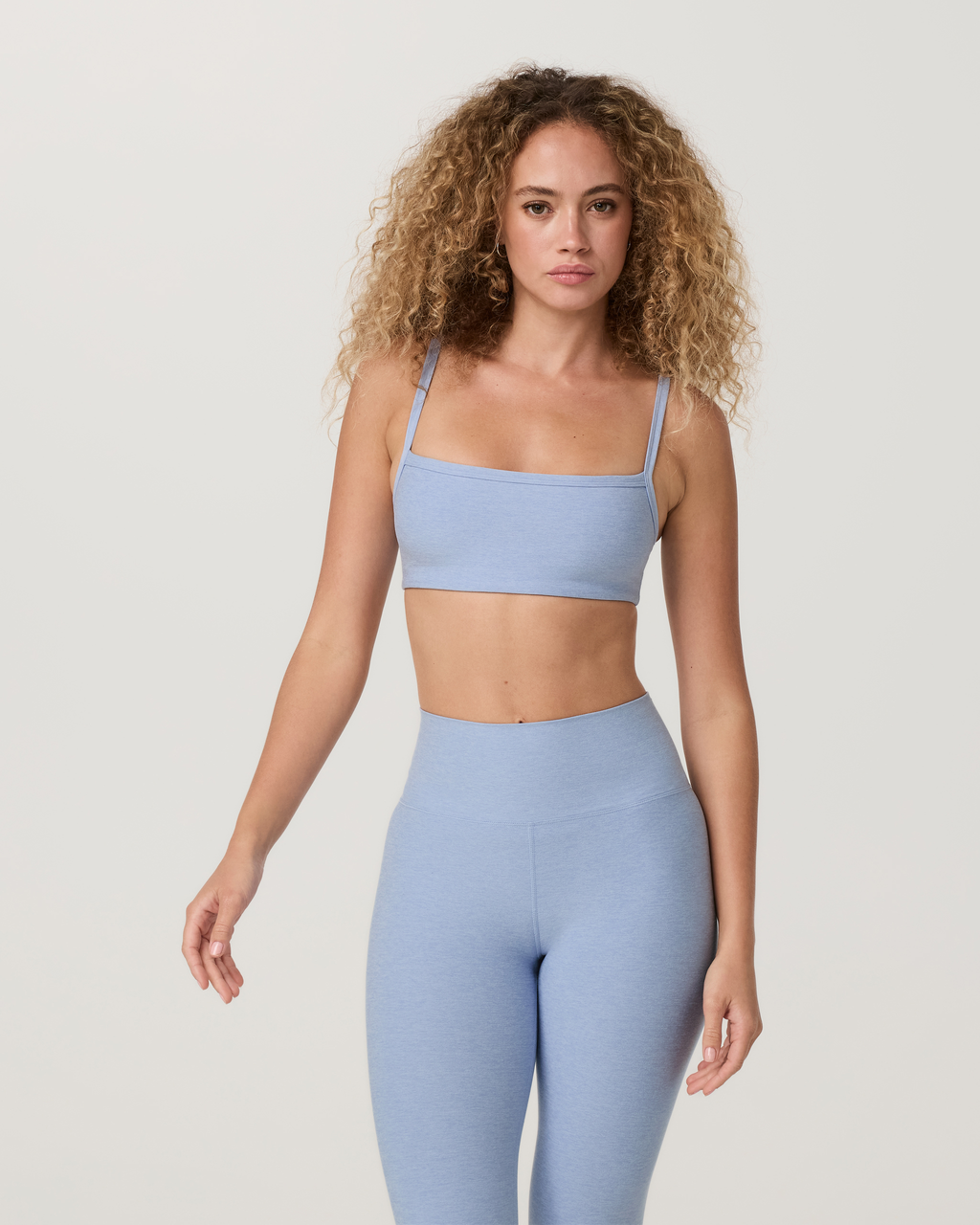 Elevation Square Neck Bra | Midnight Heather