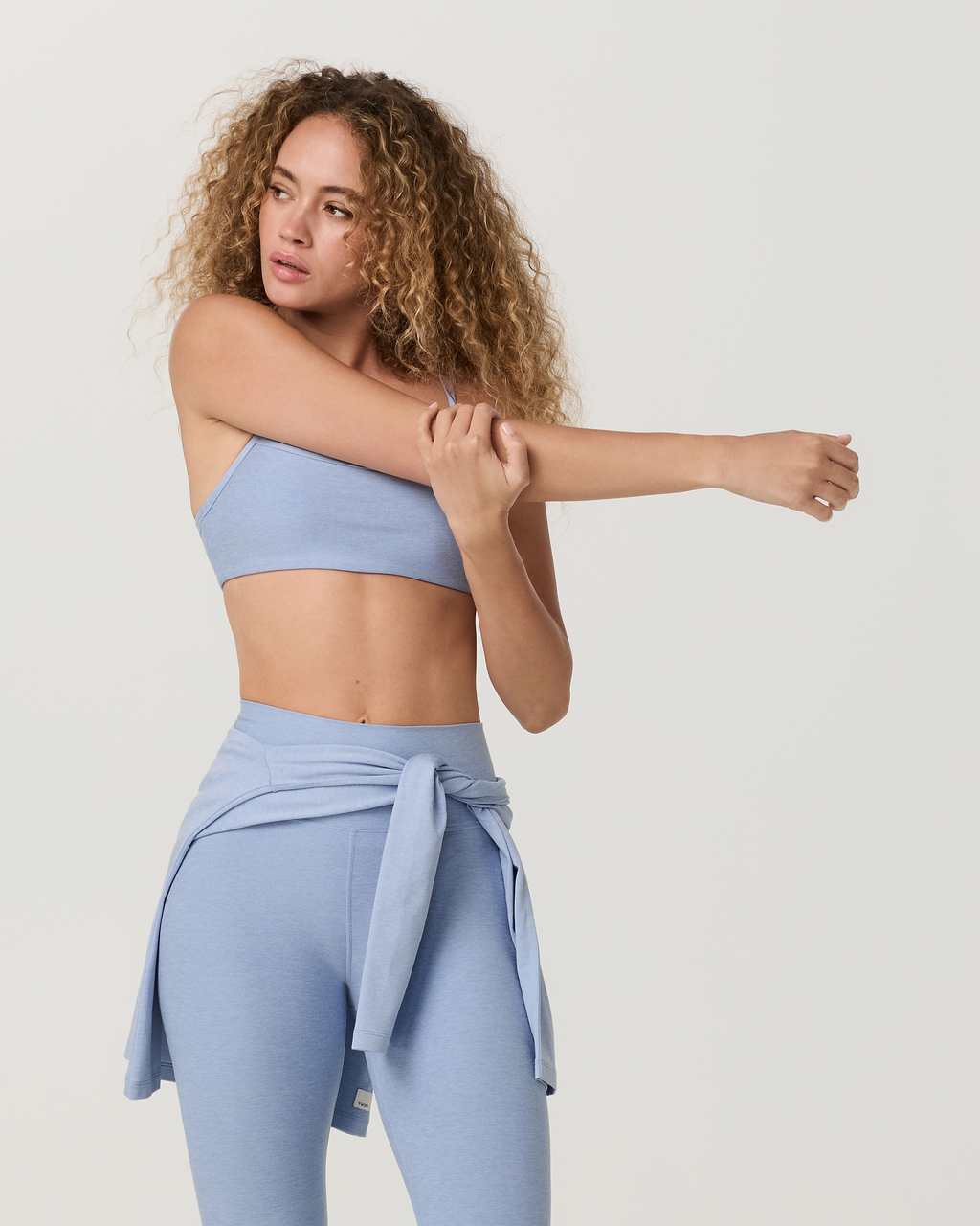 Elevation Square Neck Bra | Black Heather