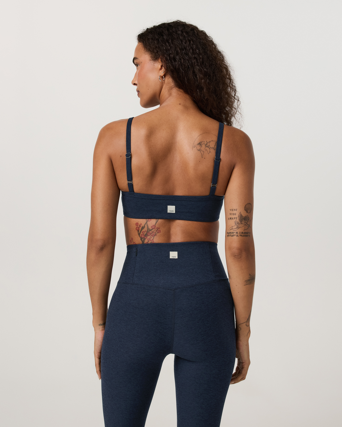Elevation Square Neck Bra | Black Heather
