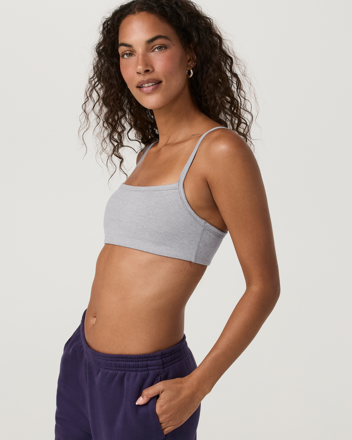 Elevation Square Neck Bra | Celestial Heather