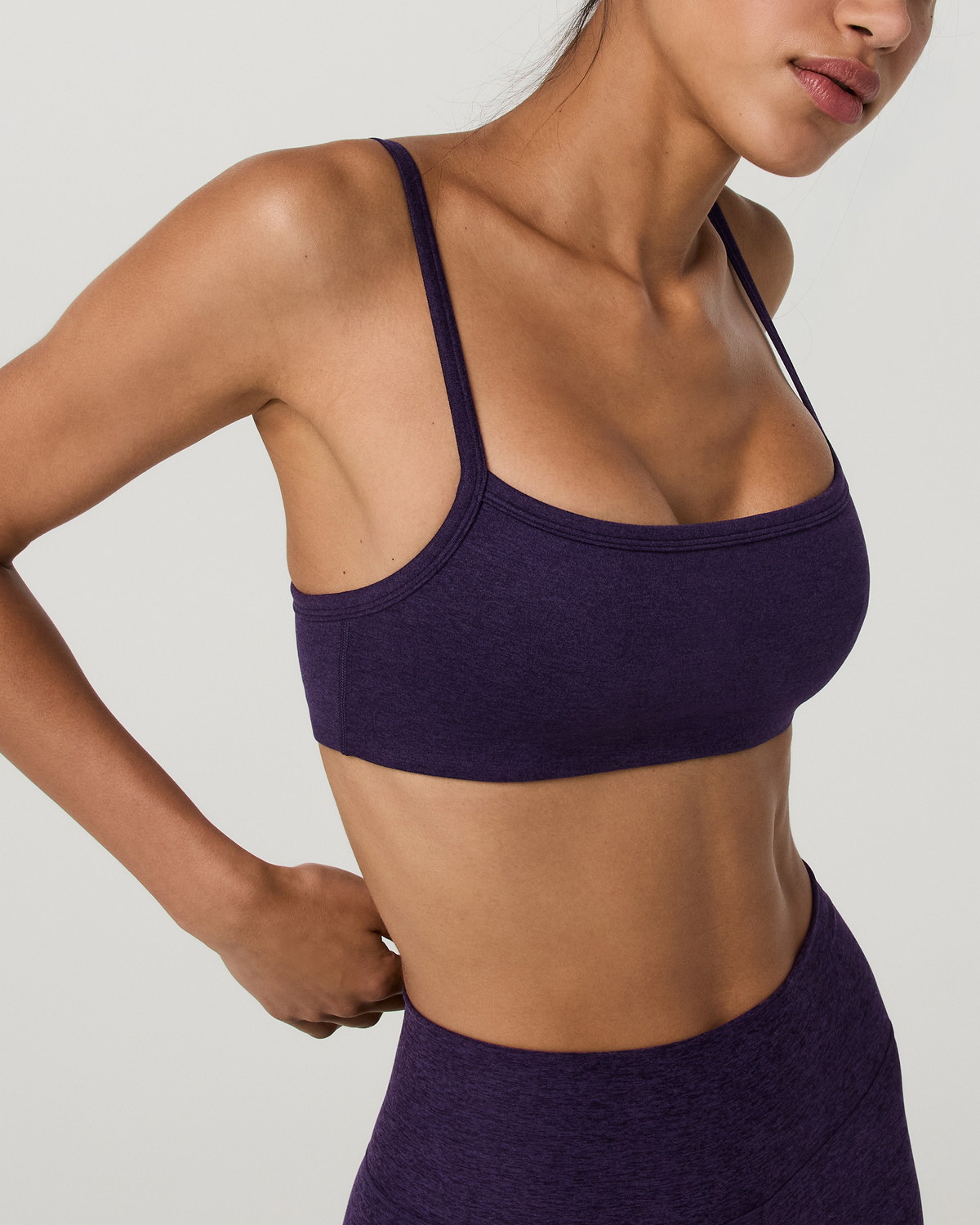 Elevation Square Neck Bra | Velvet Violet Heather
