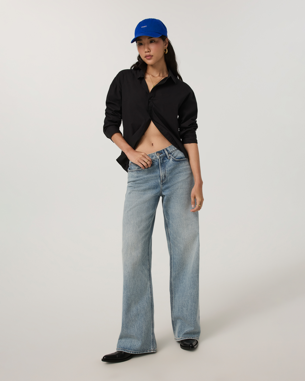 Long Sleeve Kensington Classic Button Down | Black