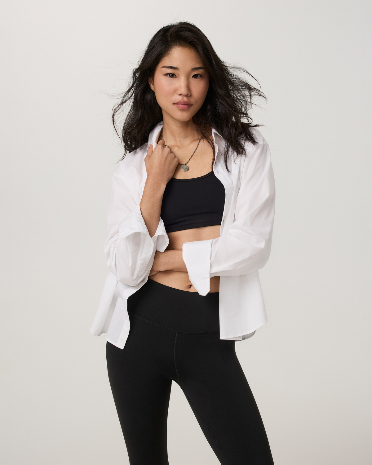 Long Sleeve Kensington Classic Button Down | Black
