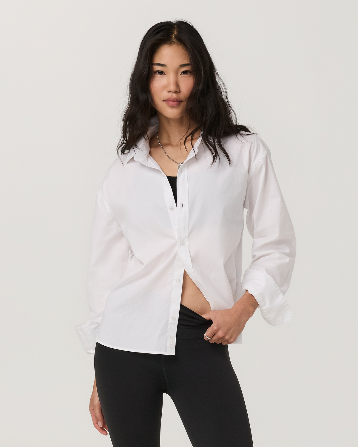 Long Sleeve Kensington Classic Button Down | Black