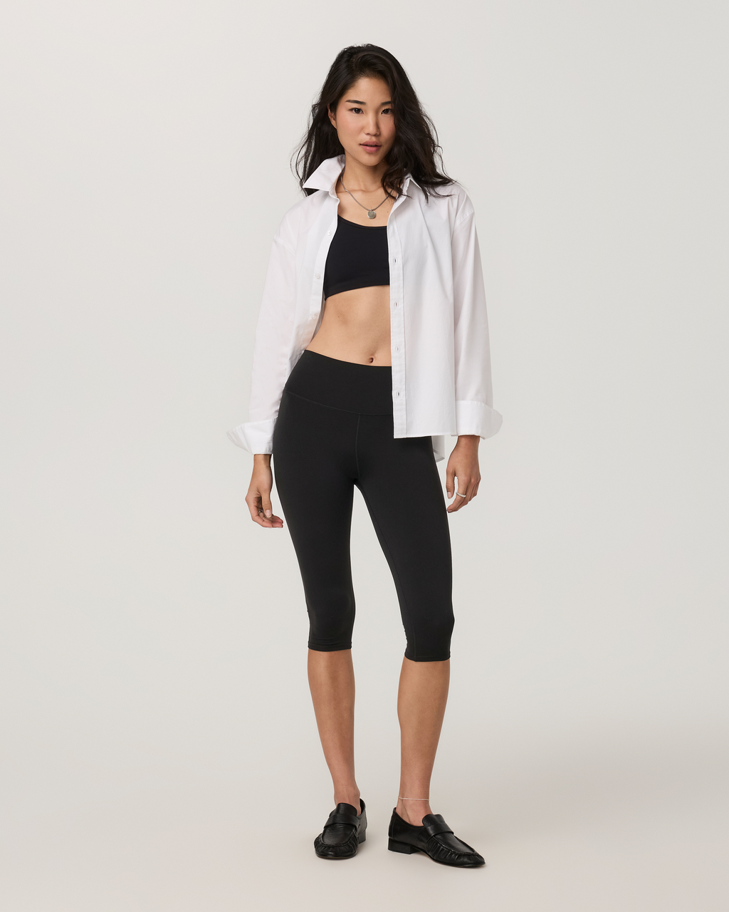 Long Sleeve Kensington Classic Button Down | Black