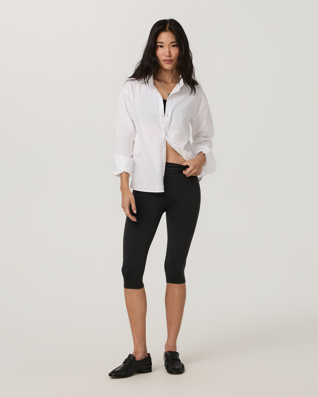 Long Sleeve Kensington Classic Button Down | Black
