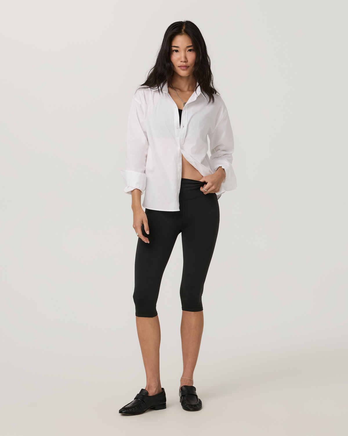 Long Sleeve Kensington Classic Button Down | Black