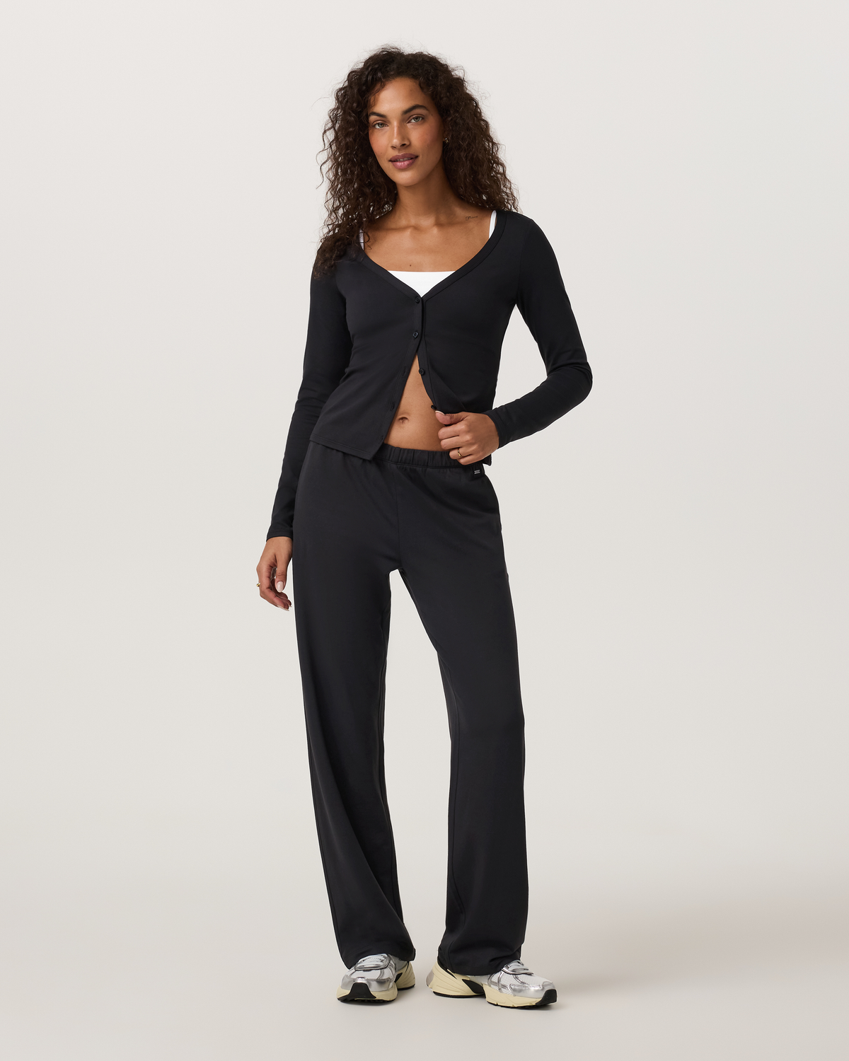 Long Sleeve Halo V-Neck Cardigan | Hemlock Heather