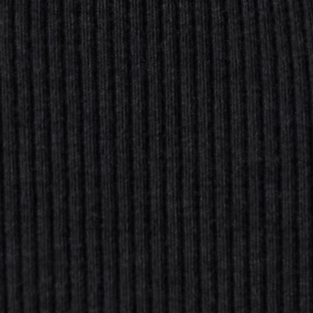 Cottony Rib Mock Neck Tank | Black