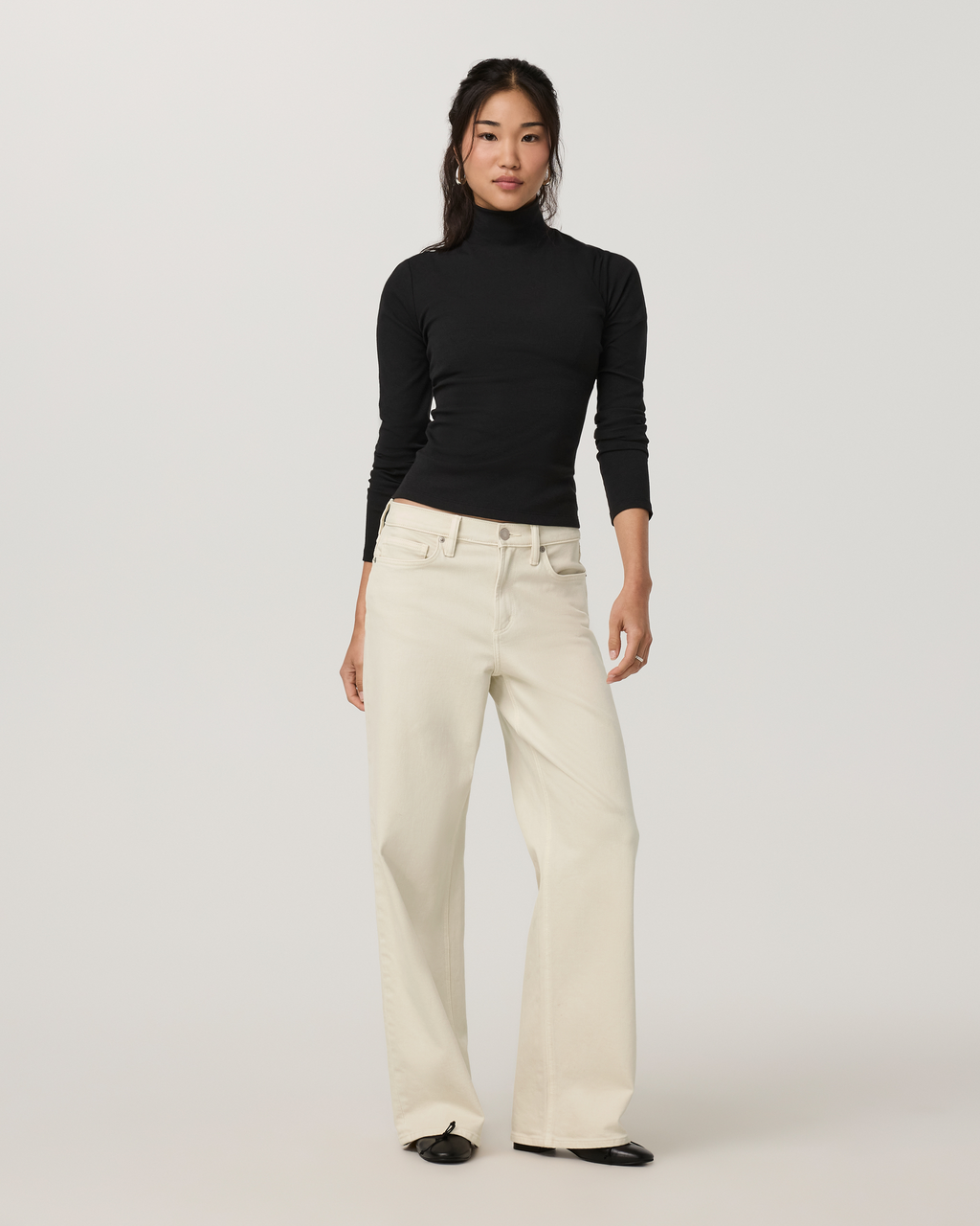 Cottony Rib Turtleneck | French Roast