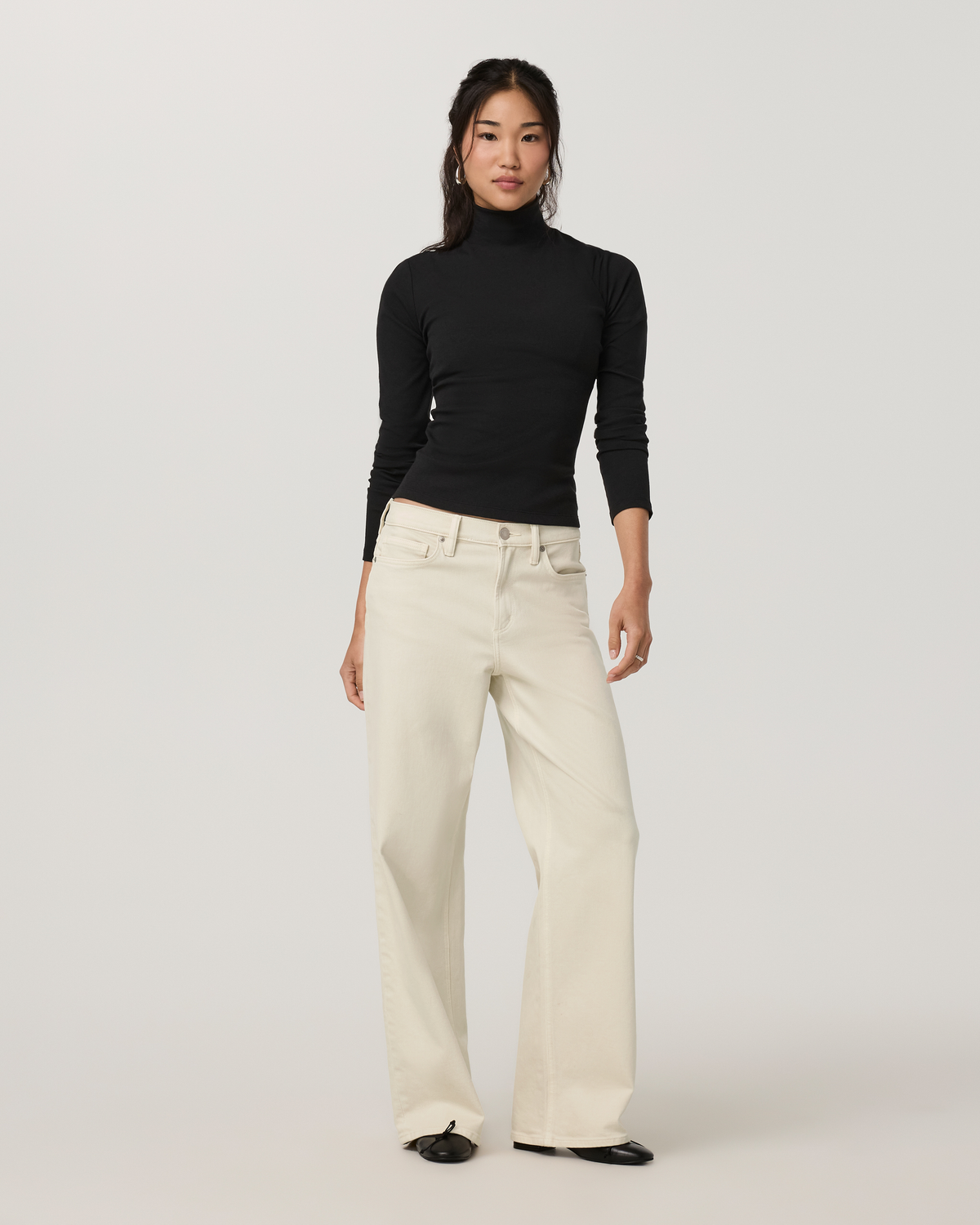 Cottony Rib Turtleneck | French Roast