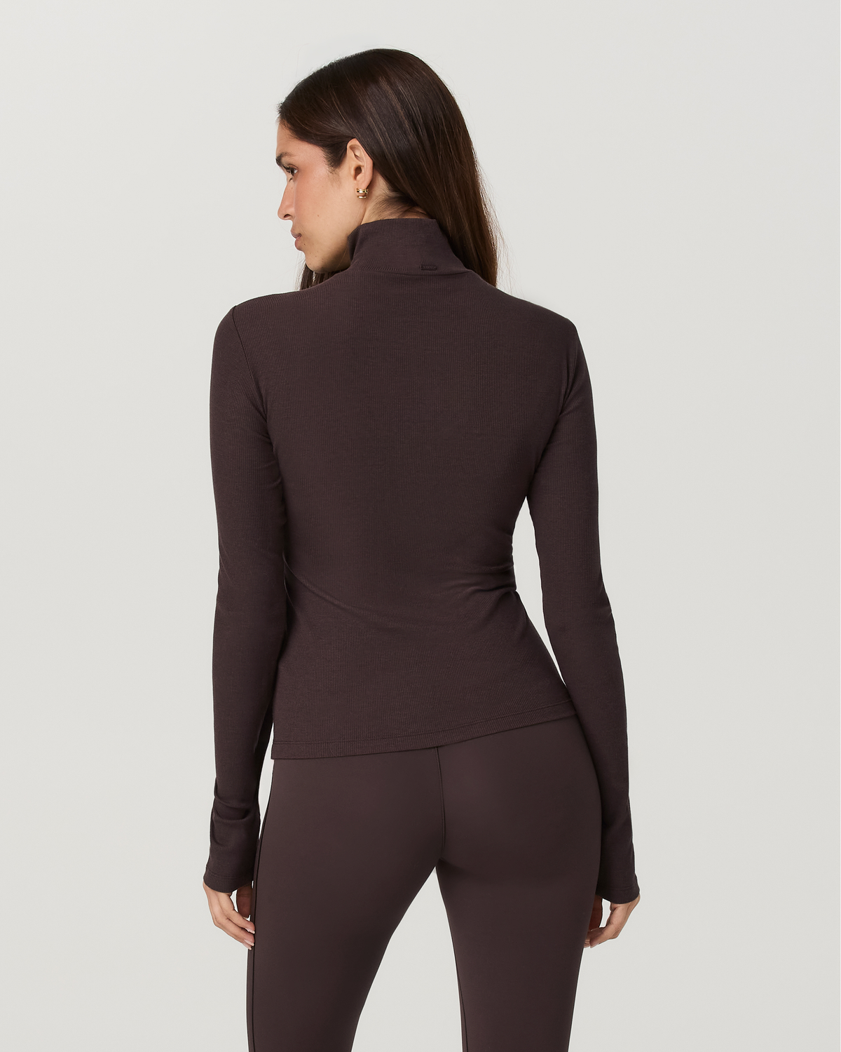 Cottony Rib Turtleneck | French Roast