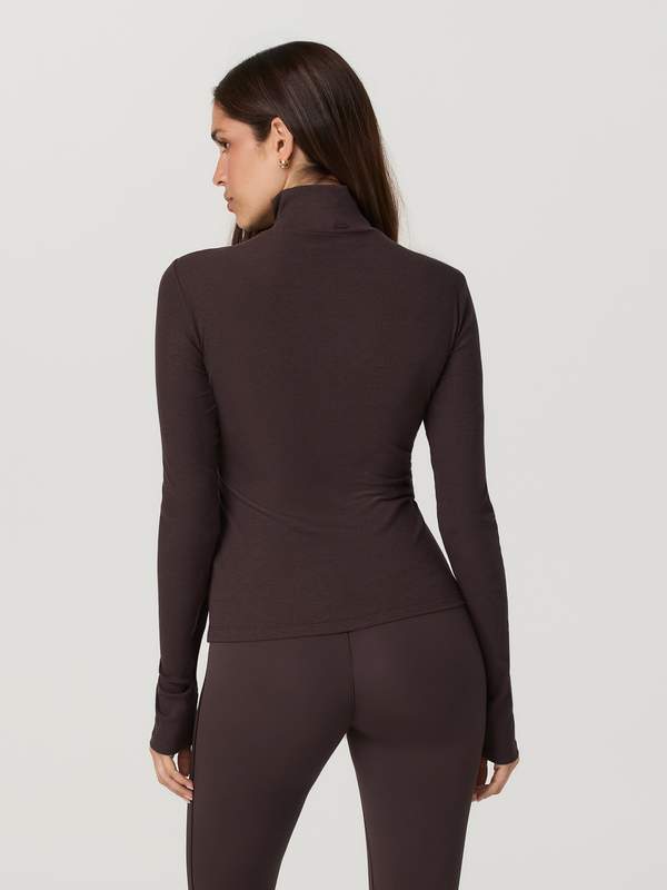 Cottony Rib Turtleneck | White