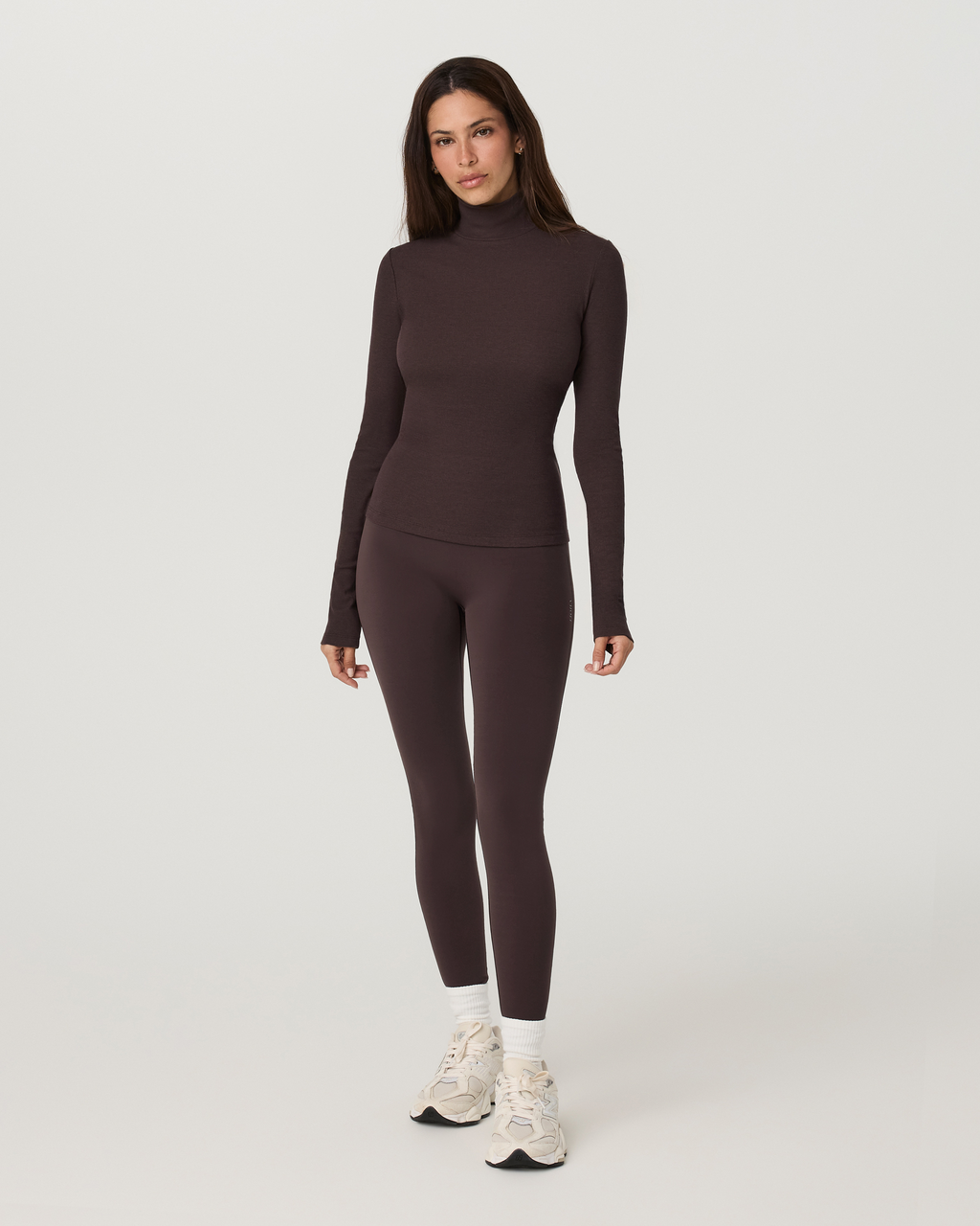 Cottony Rib Turtleneck | White