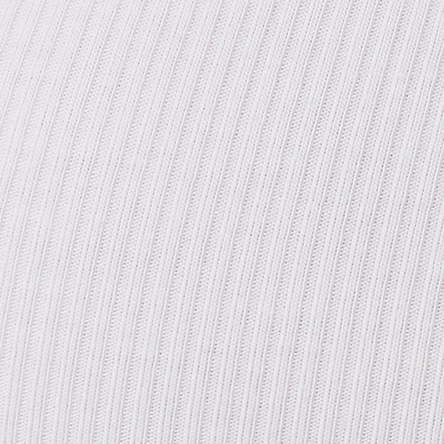 Cottony Rib Turtleneck | White
