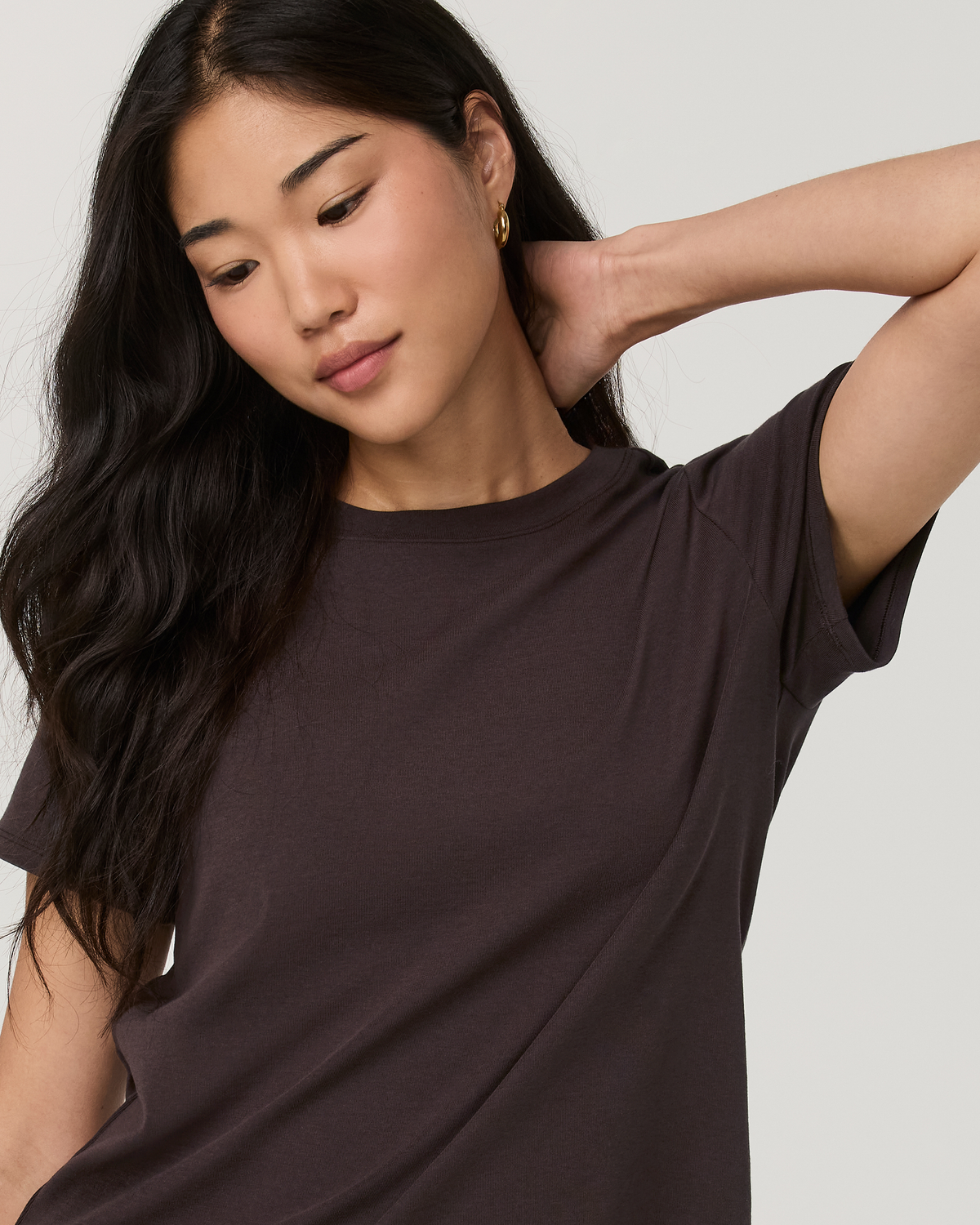 Everyday Cotton Stretch Relaxed Tee | Black