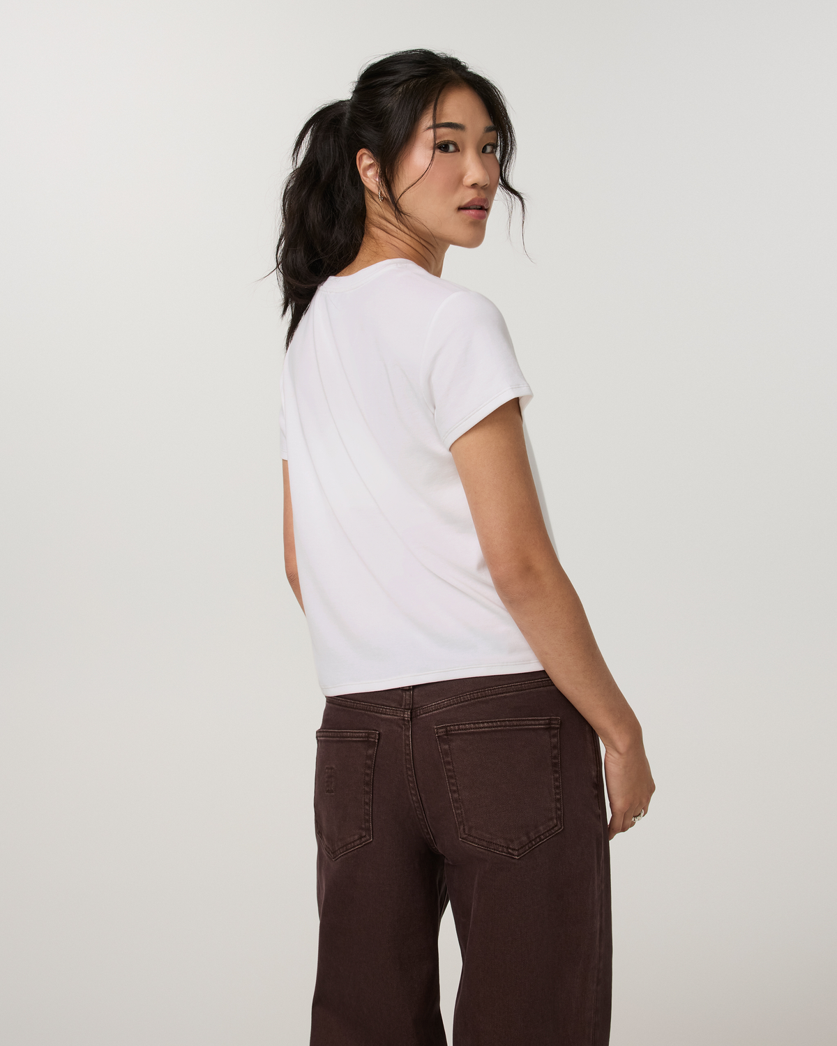 Everyday Cotton Stretch Relaxed Tee | French Roast