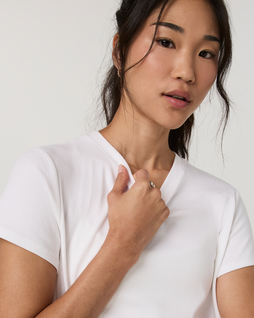 Everyday Cotton Stretch Relaxed Tee | Black