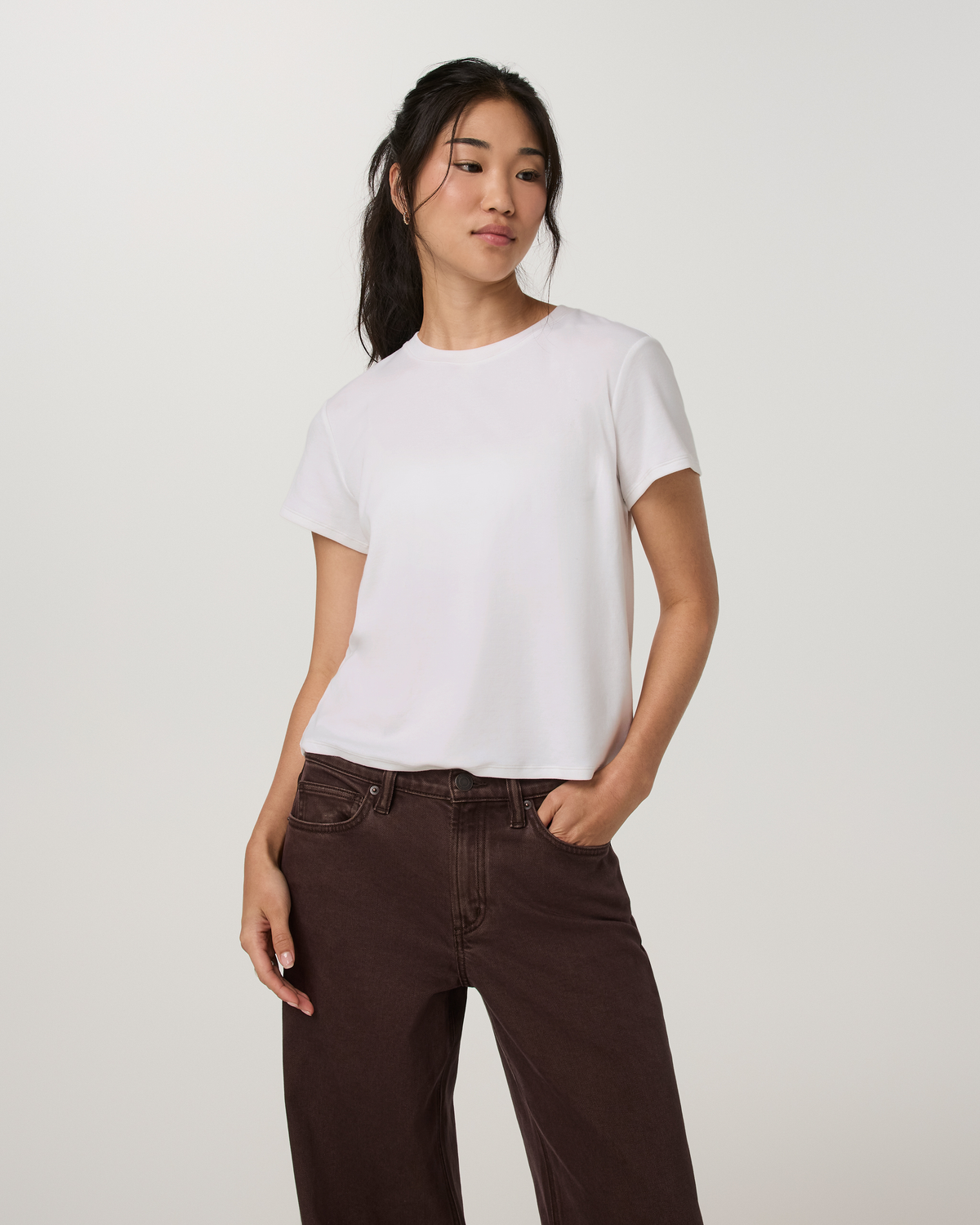Everyday Cotton Stretch Relaxed Tee | Black