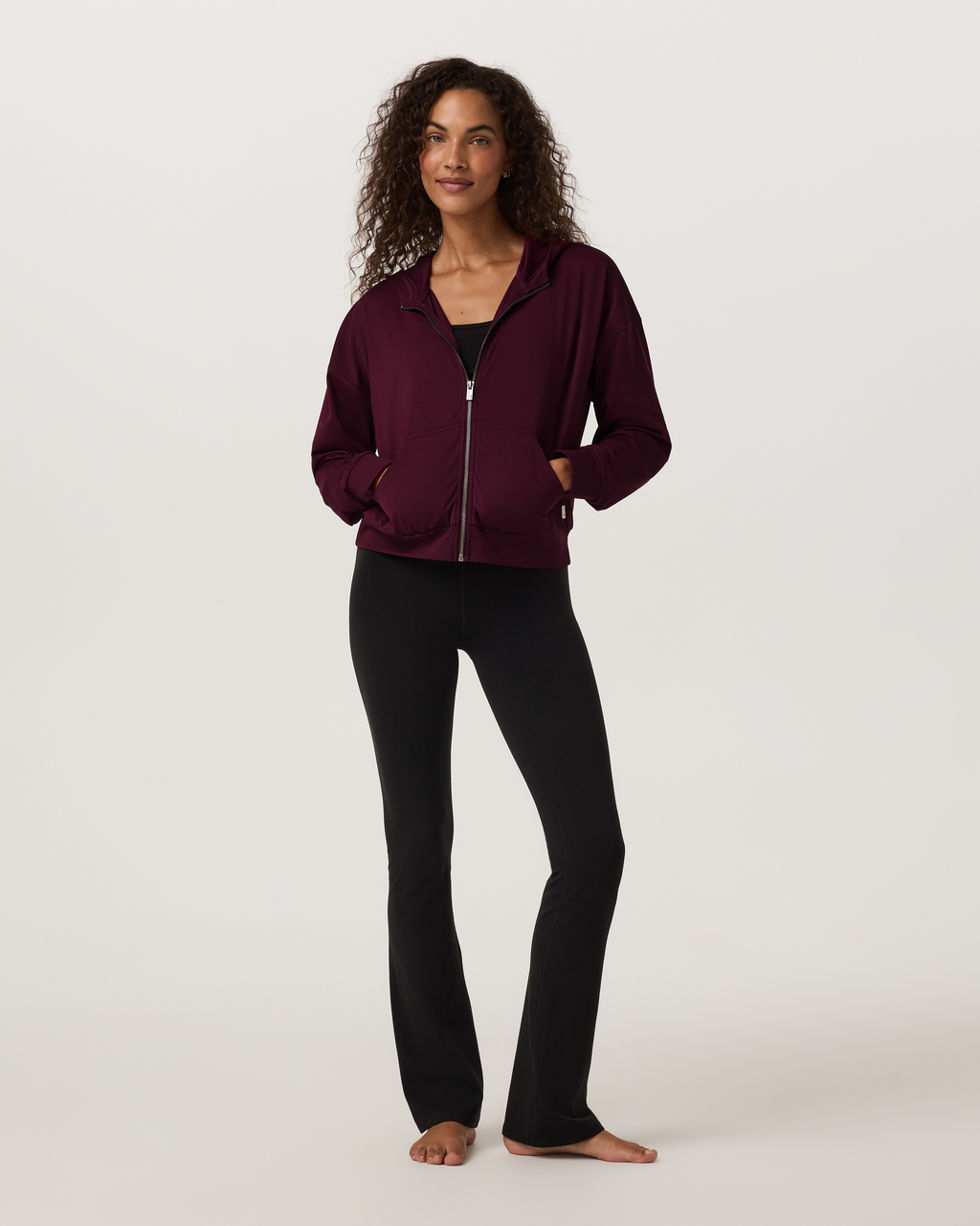 Halo Modern Full Zip Hoodie | Cherry Noir