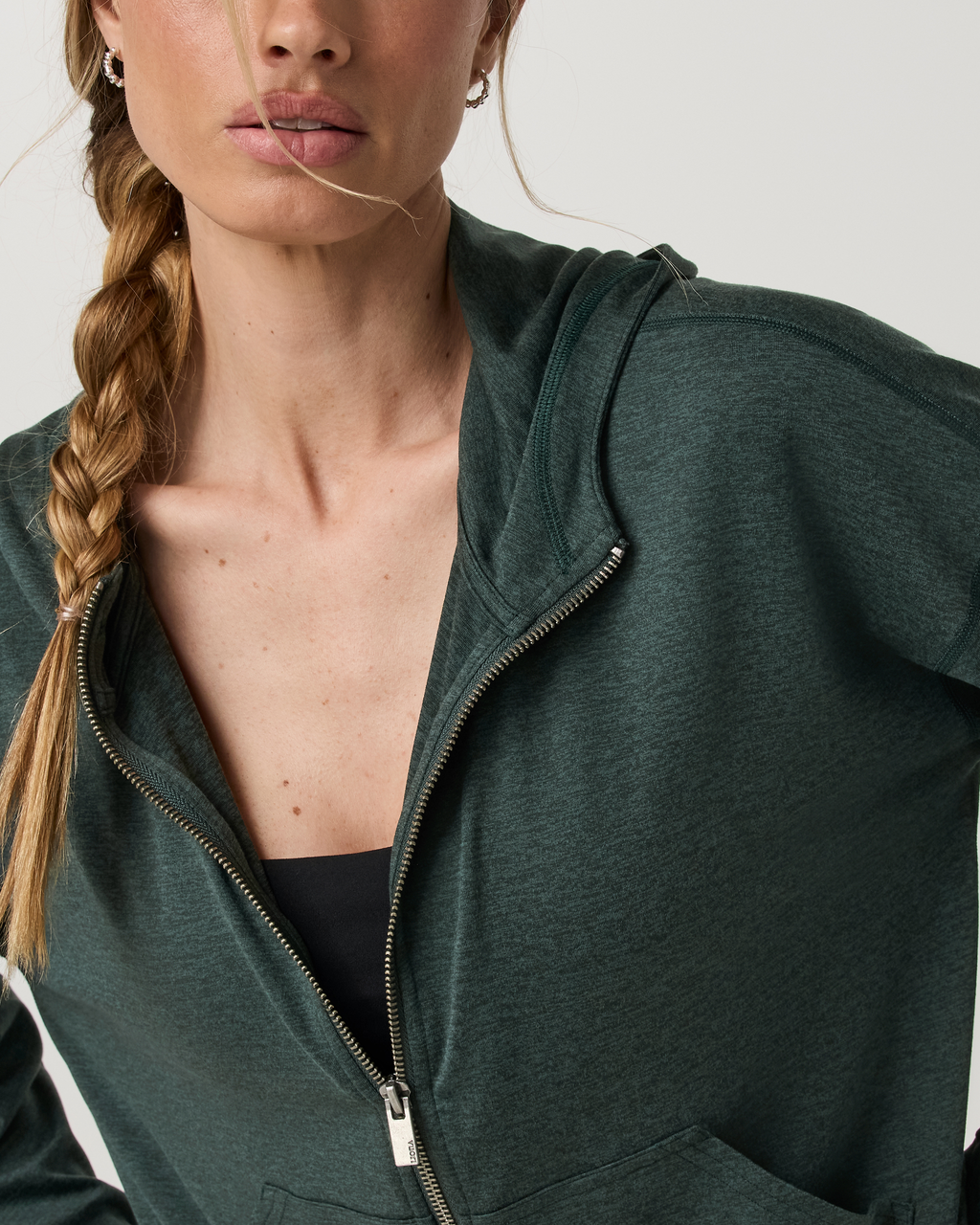 Halo Modern Full Zip Hoodie | Blue Coast Heather