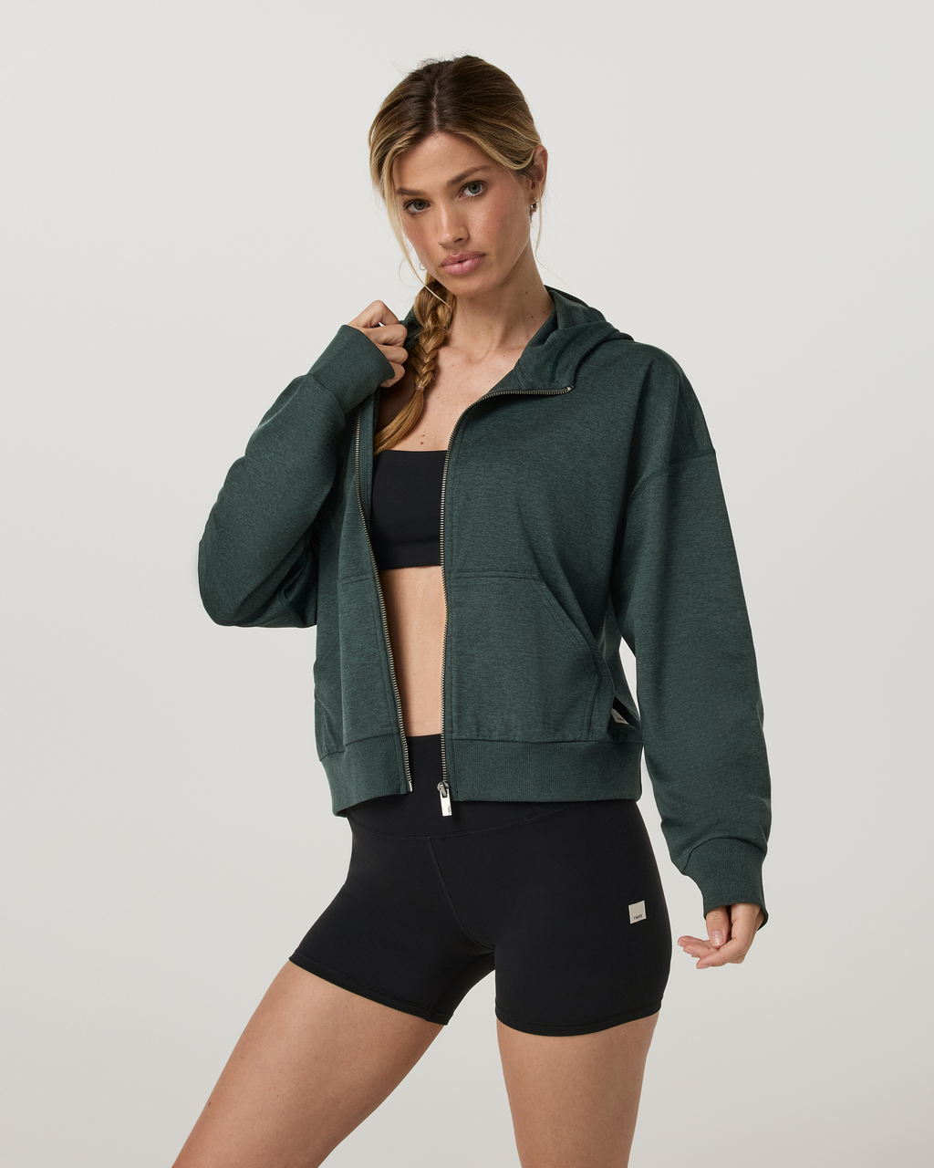 Halo Modern Full Zip Hoodie | Cherry Noir