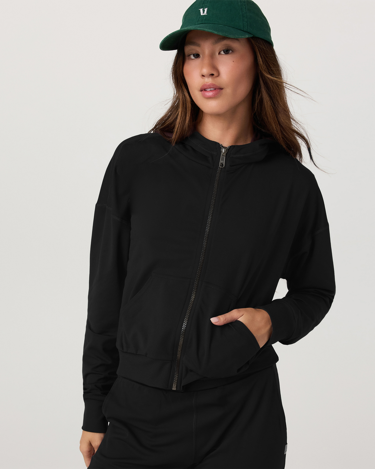 Halo Modern Full Zip Hoodie | Blue Coast Heather