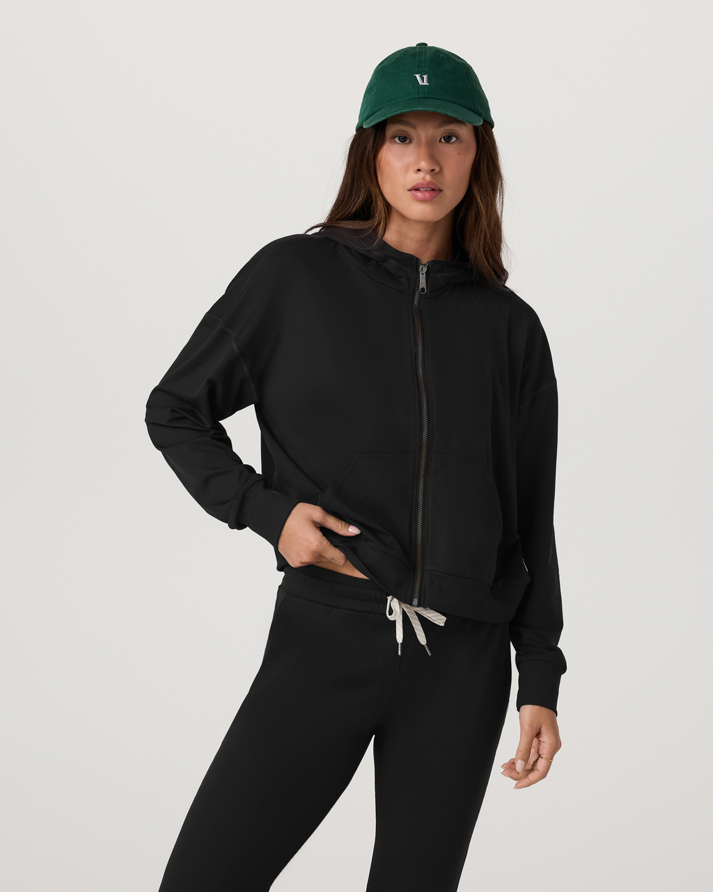 Halo Modern Full Zip Hoodie | Blue Coast Heather