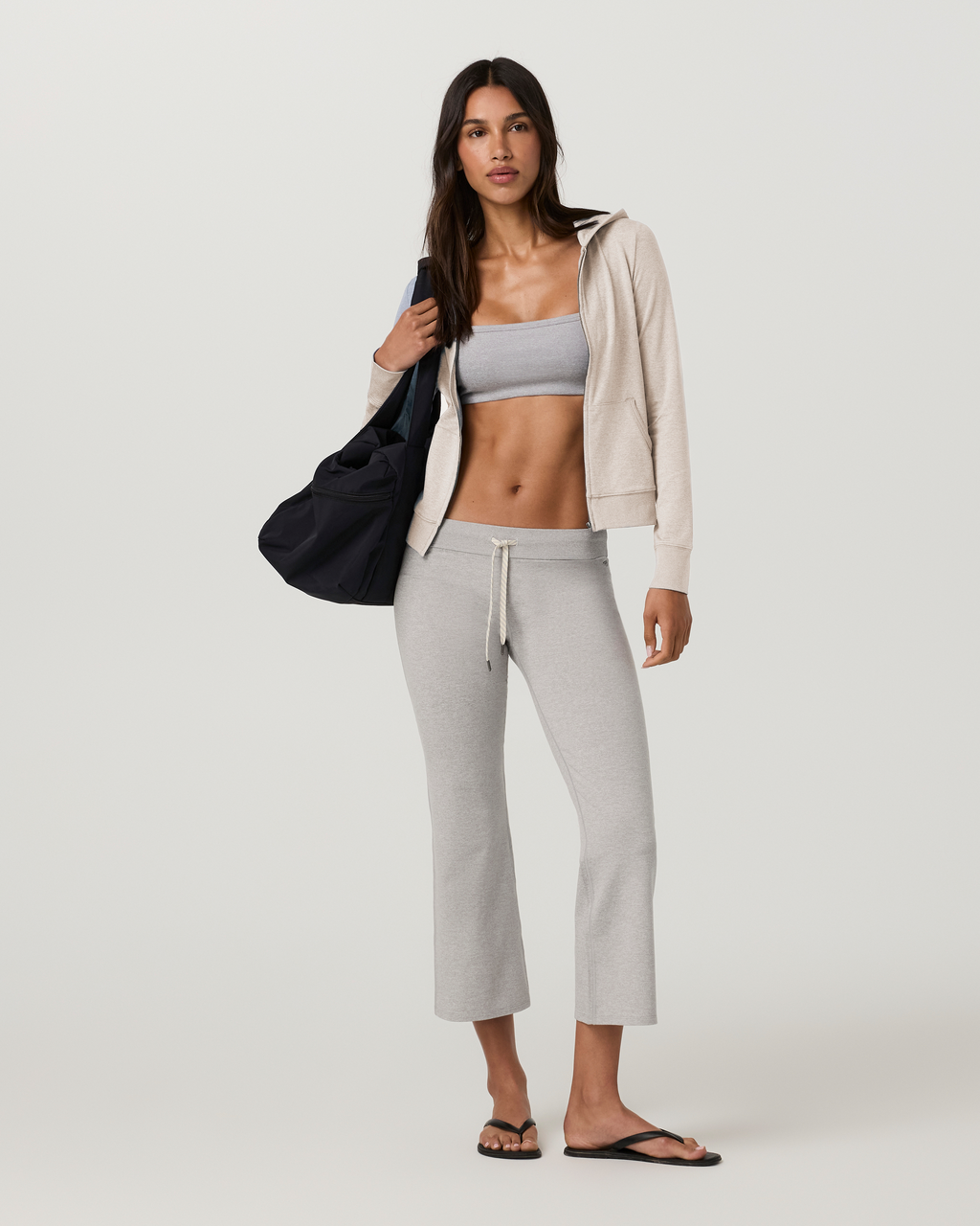 Halo Mini Full Zip Hoodie - Long | Cherry Noir
