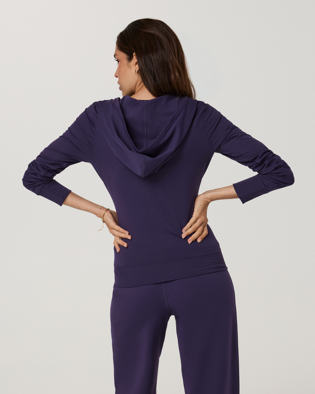 Halo Mini Full Zip Hoodie | Velvet Violet