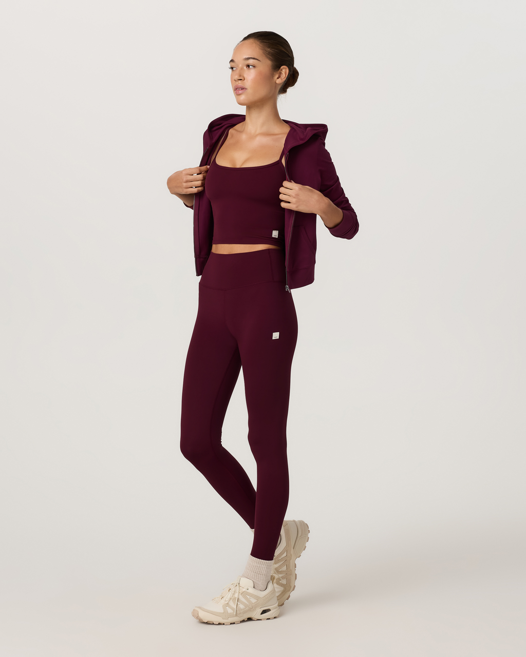 Halo Mini Full Zip Hoodie - Long | Velvet Violet