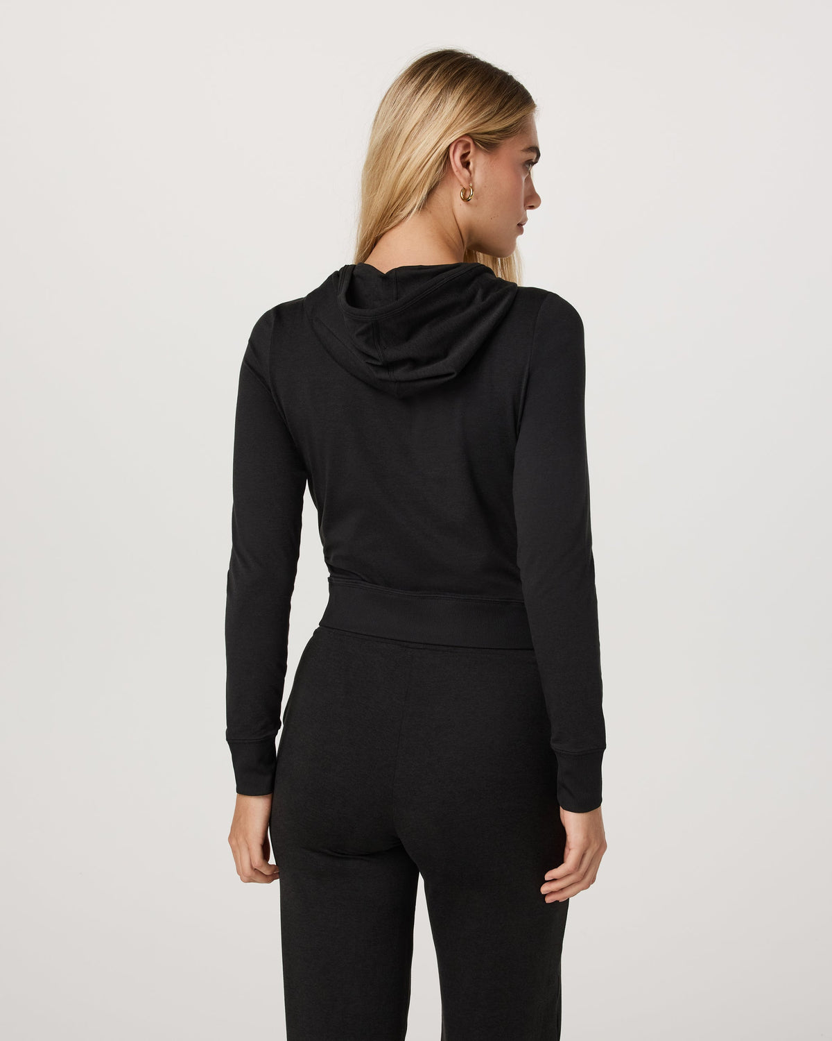 Halo Mini Full Zip Hoodie - Long | Cherry Noir