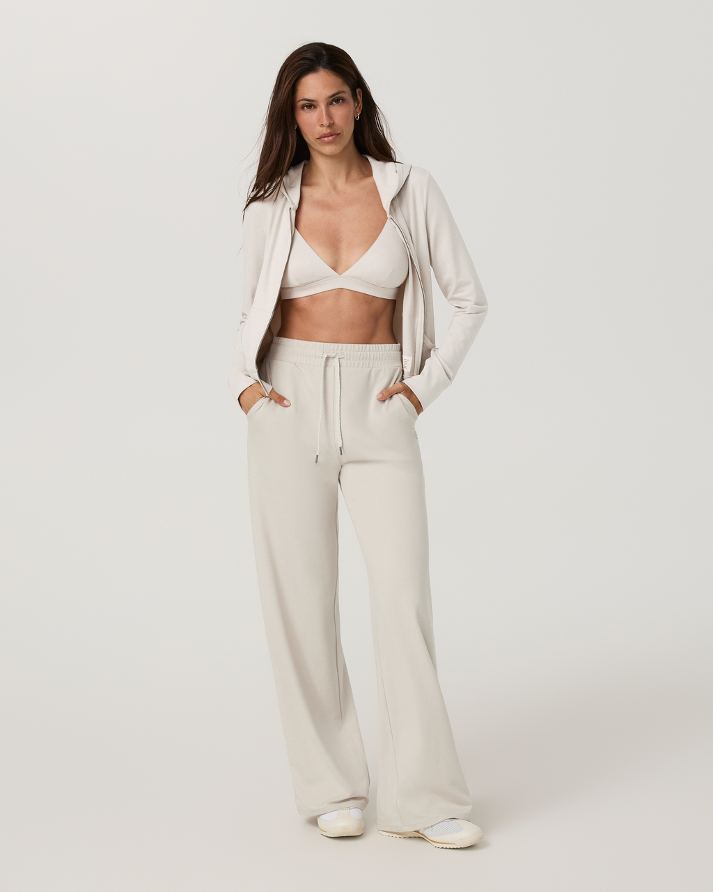Halo Mini Full Zip Hoodie - Long | Cherry Noir