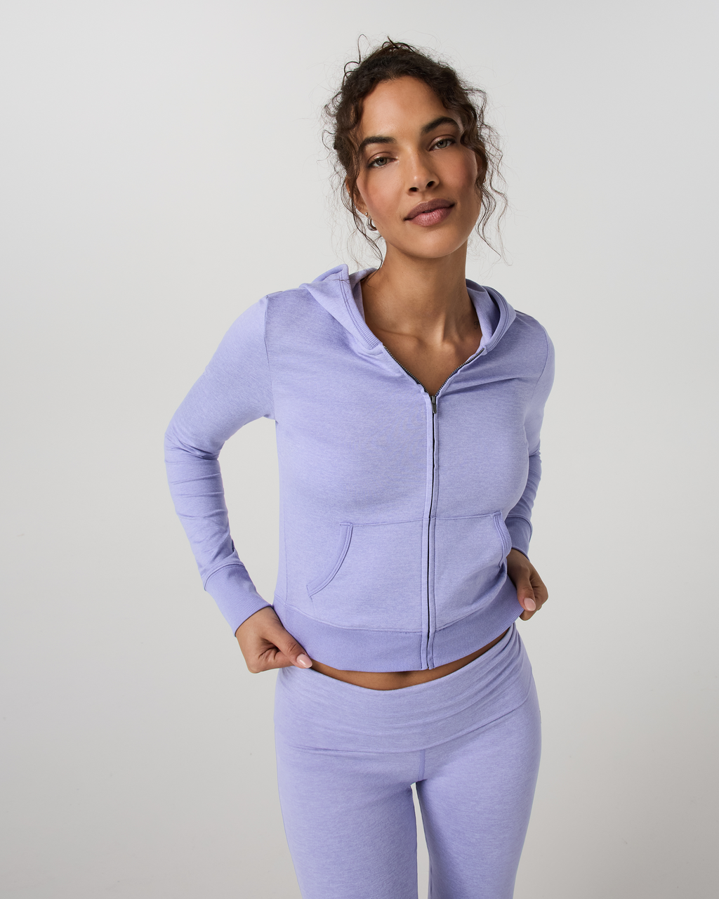 Halo Mini Full Zip Hoodie | Hyacinth Heather