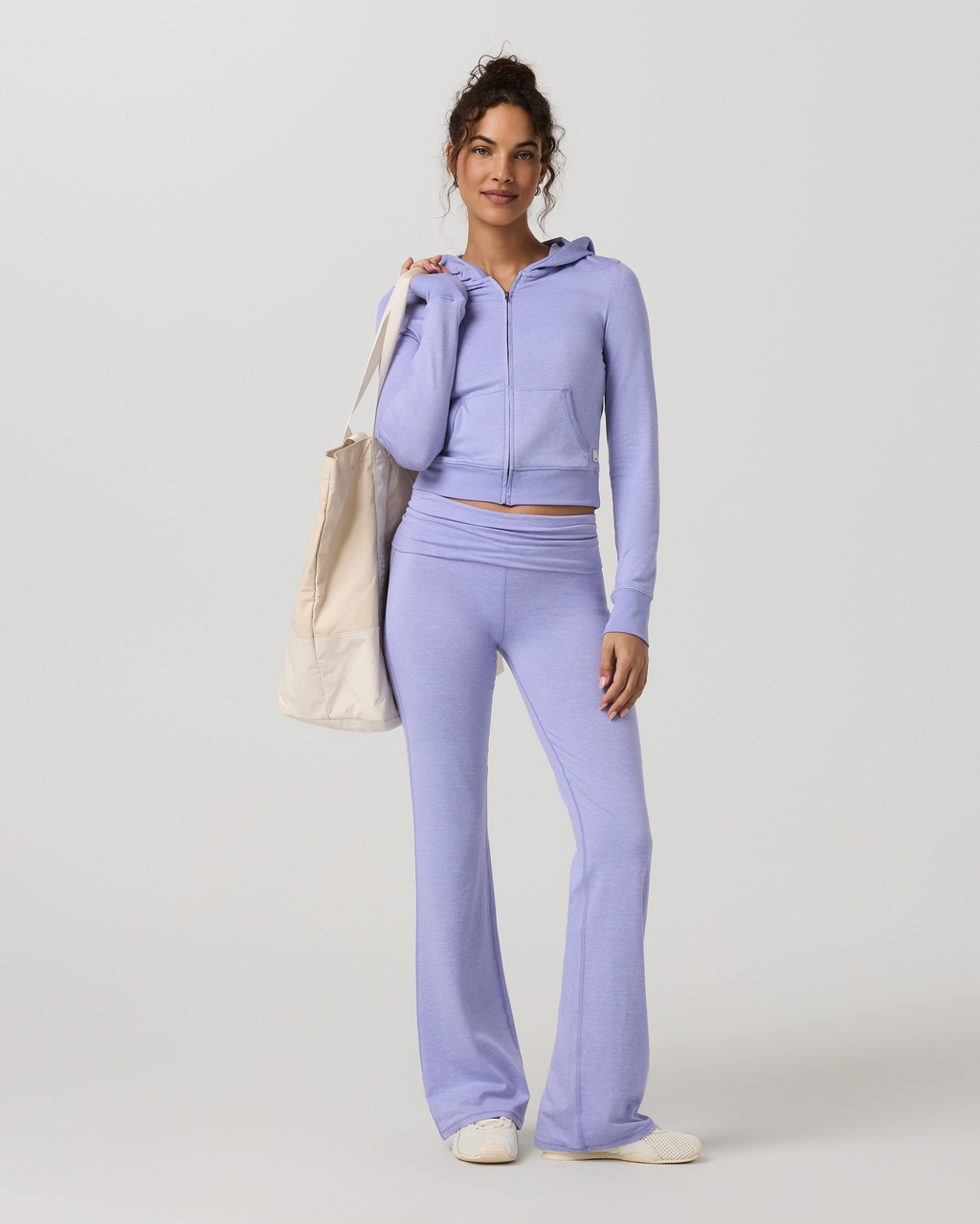 Halo Mini Full Zip Hoodie | Hyacinth Heather