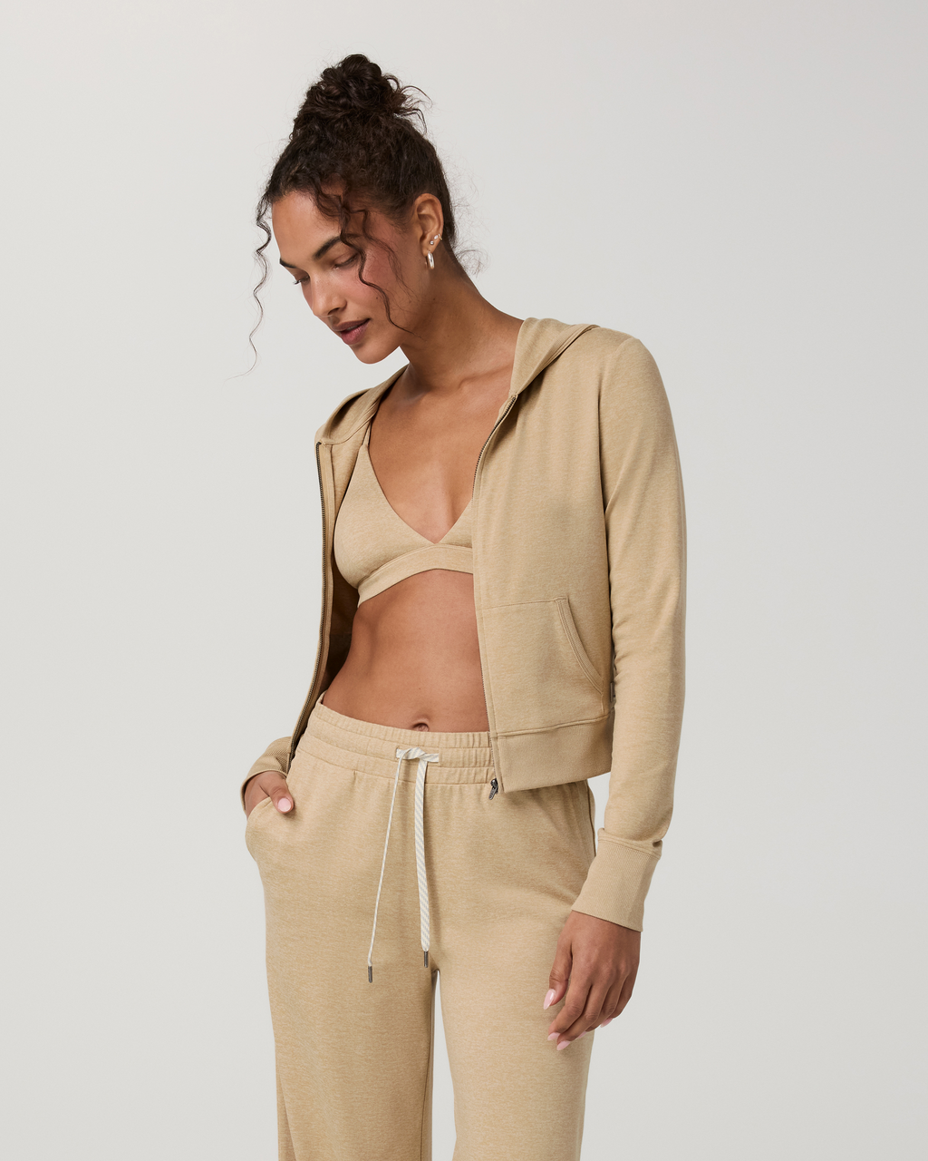 Halo Mini Full Zip Hoodie - Long | Velvet Violet