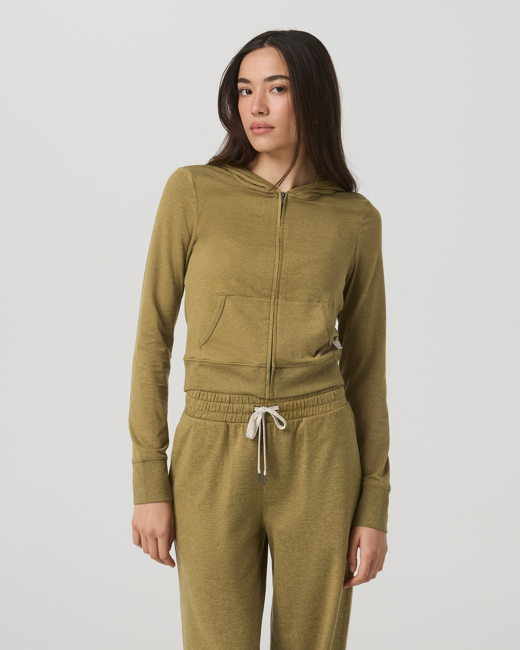 Halo Mini Full Zip Hoodie | Sunset Pink Heather