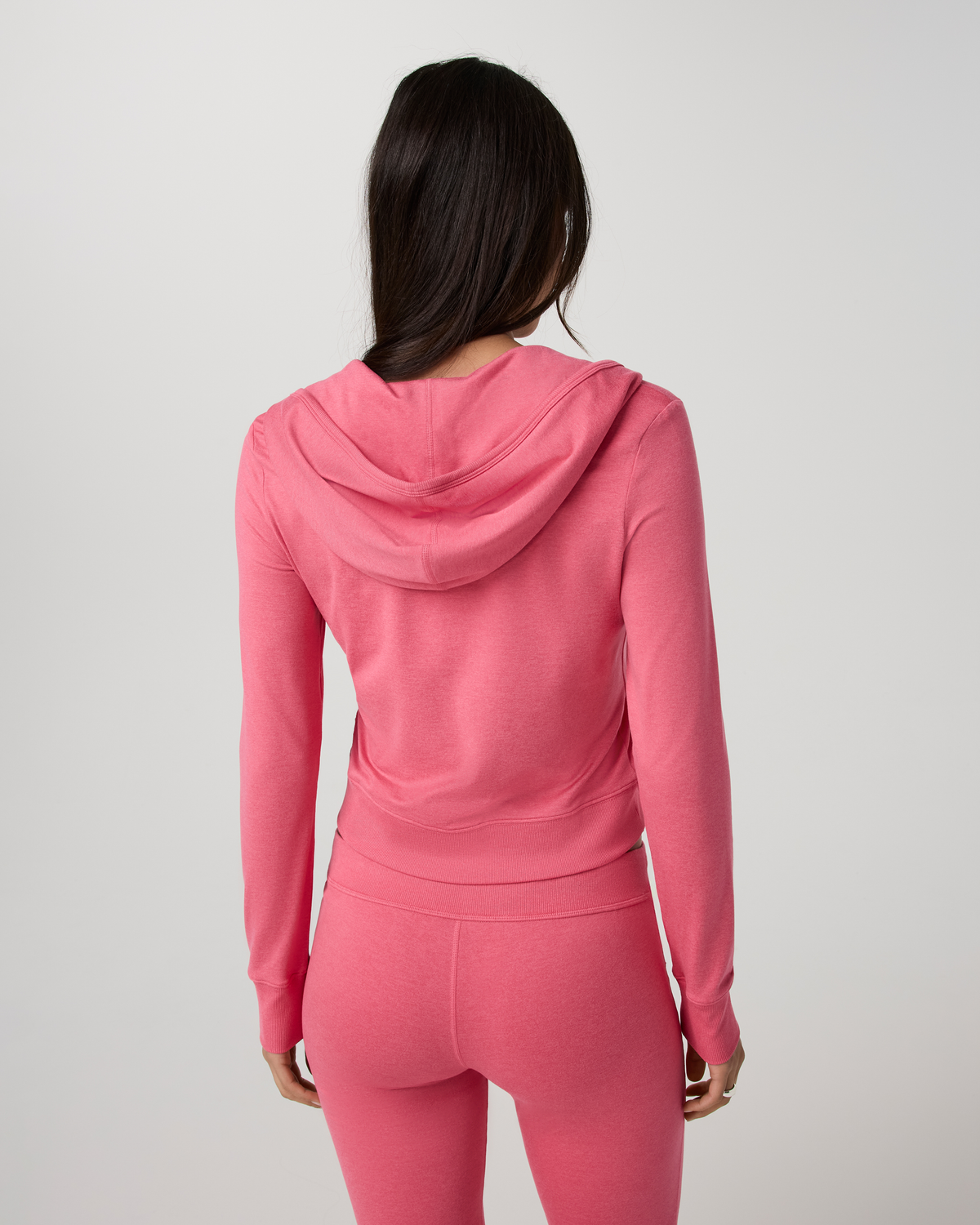 Halo Mini Full Zip Hoodie | Sunset Pink Heather