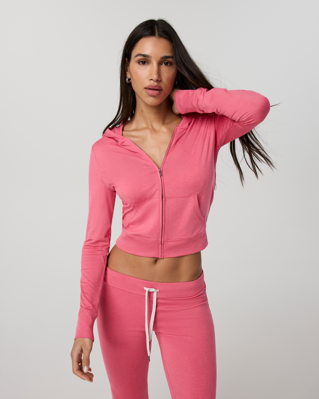 Halo Mini Full Zip Hoodie | Saguaro Heather