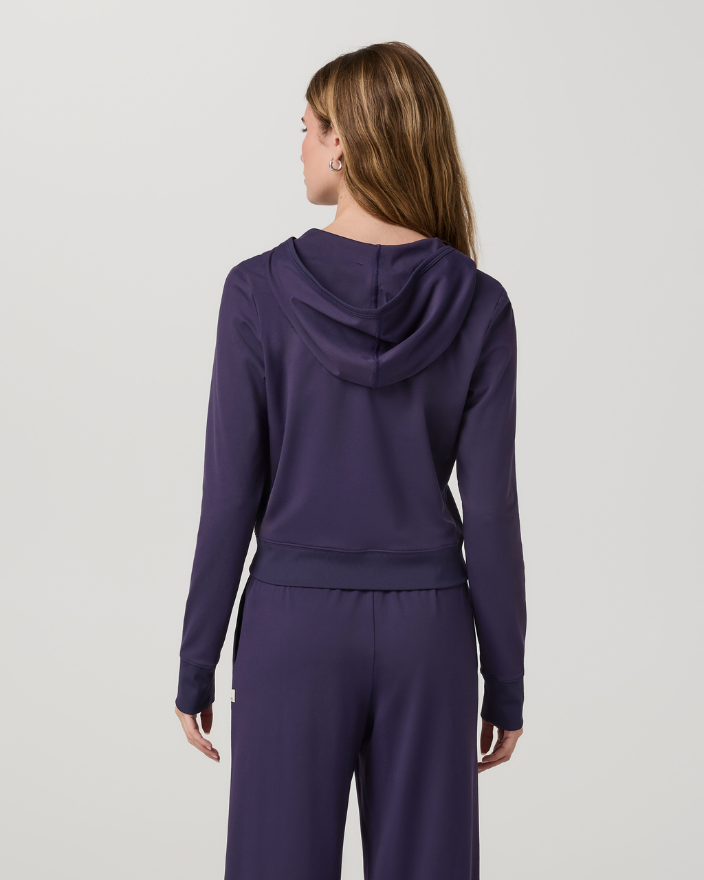 Halo Mini Full Zip Hoodie | Ecru Heather