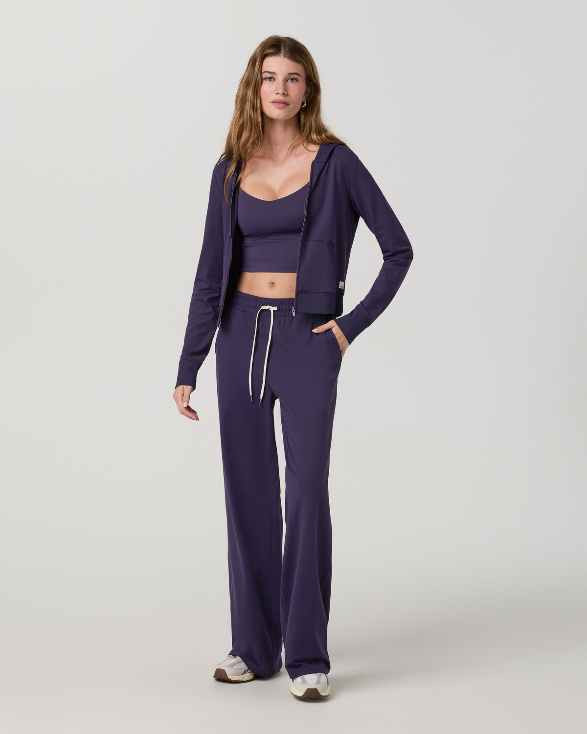 Halo Mini Full Zip Hoodie - Long | Java Heather