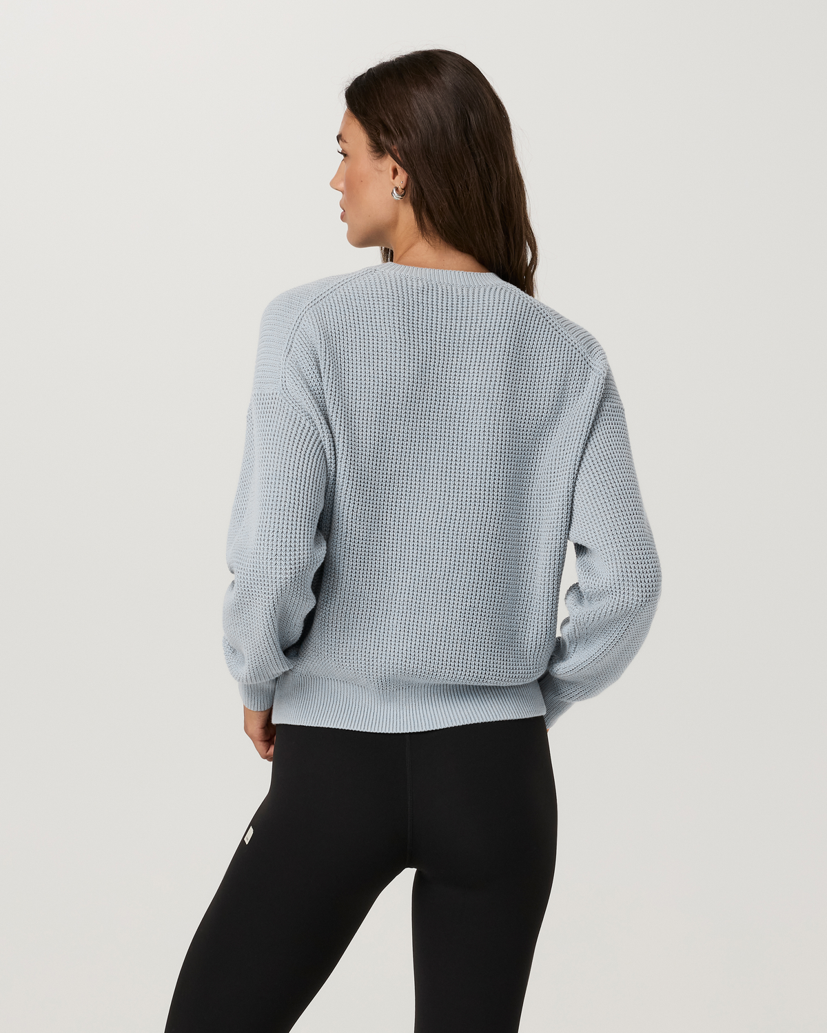 Cotton Waffle Sweater | Raindrop