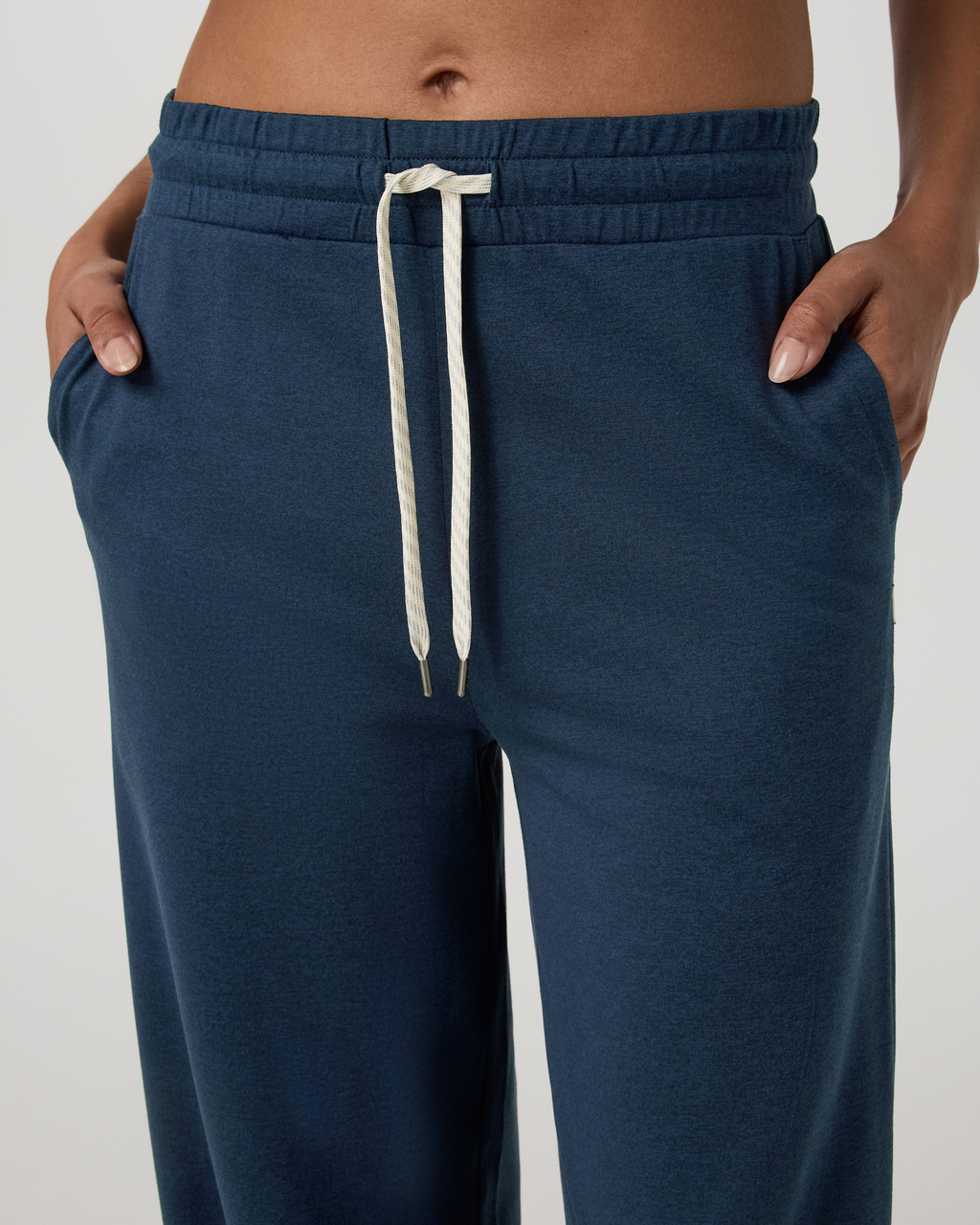 Halo Essential Wideleg Pant - Short | Khaki Heather