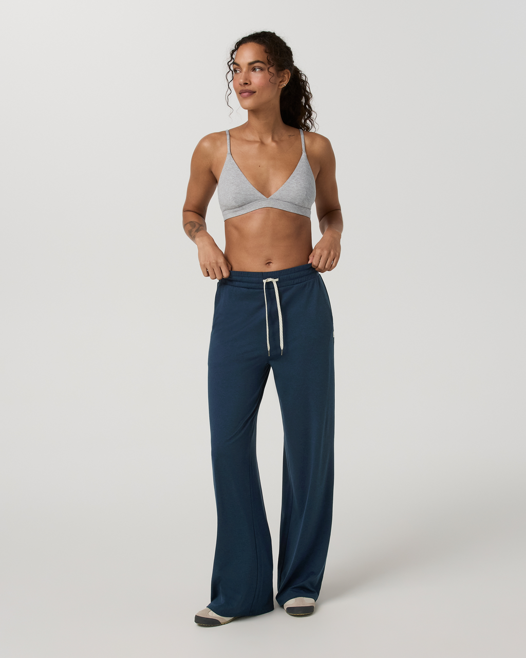 Halo Essential Wideleg Pant - Short | Java Heather