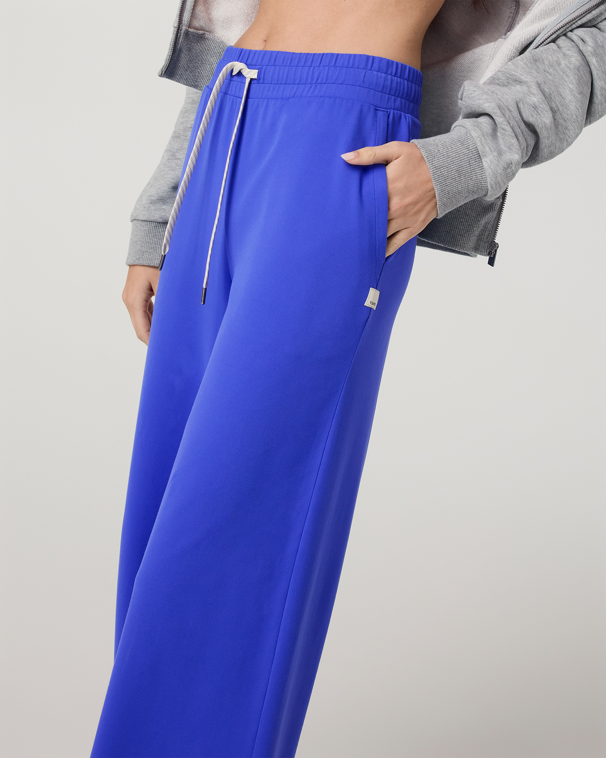 Halo Essential Wideleg Pant | Pale Grey Heather