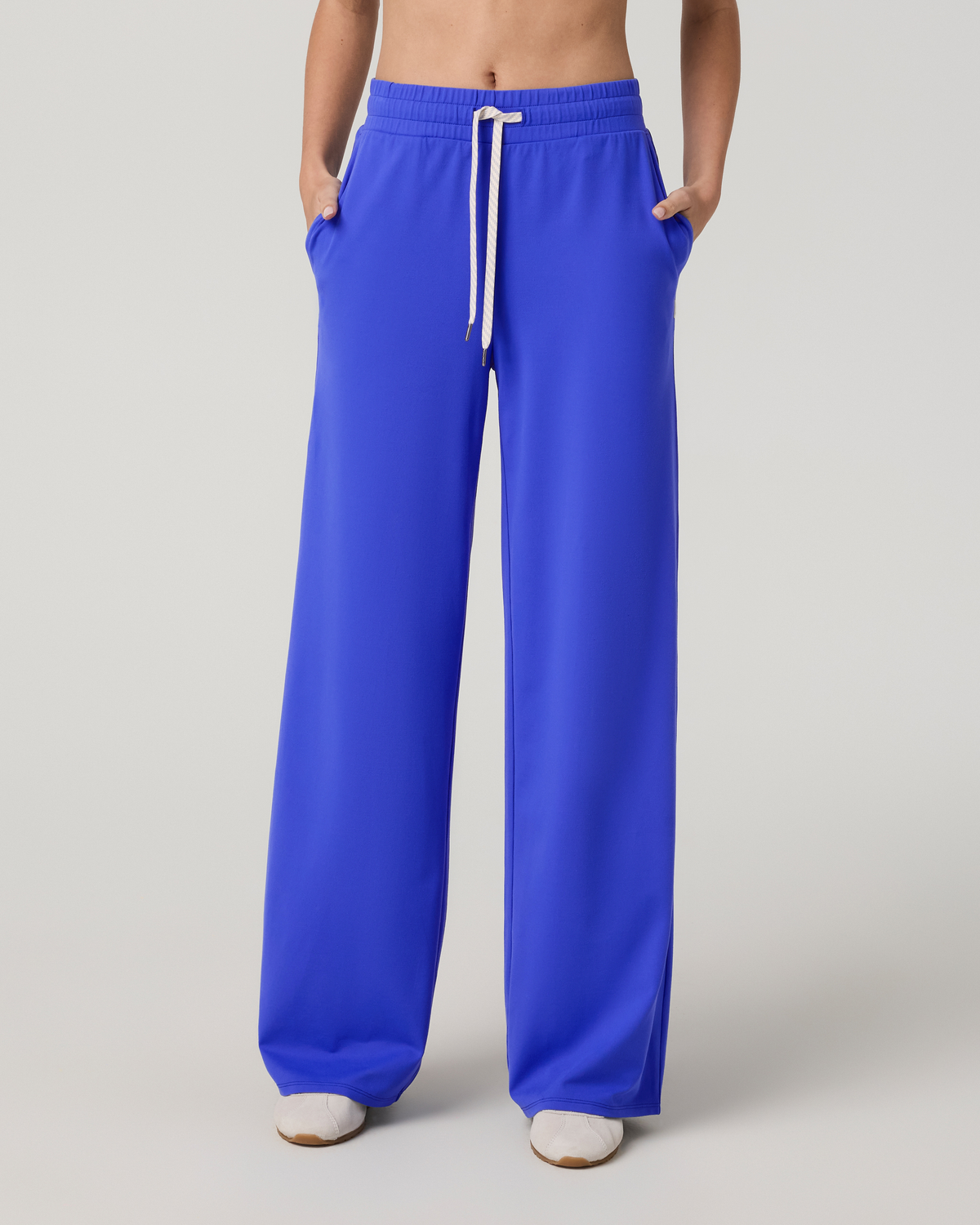 Halo Essential Wideleg Pant - Short | Khaki Heather