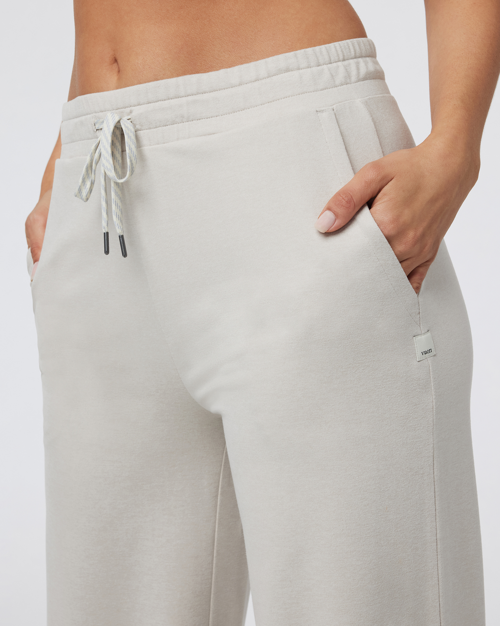 Halo Essential Wideleg Pant - Long | Khaki Heather