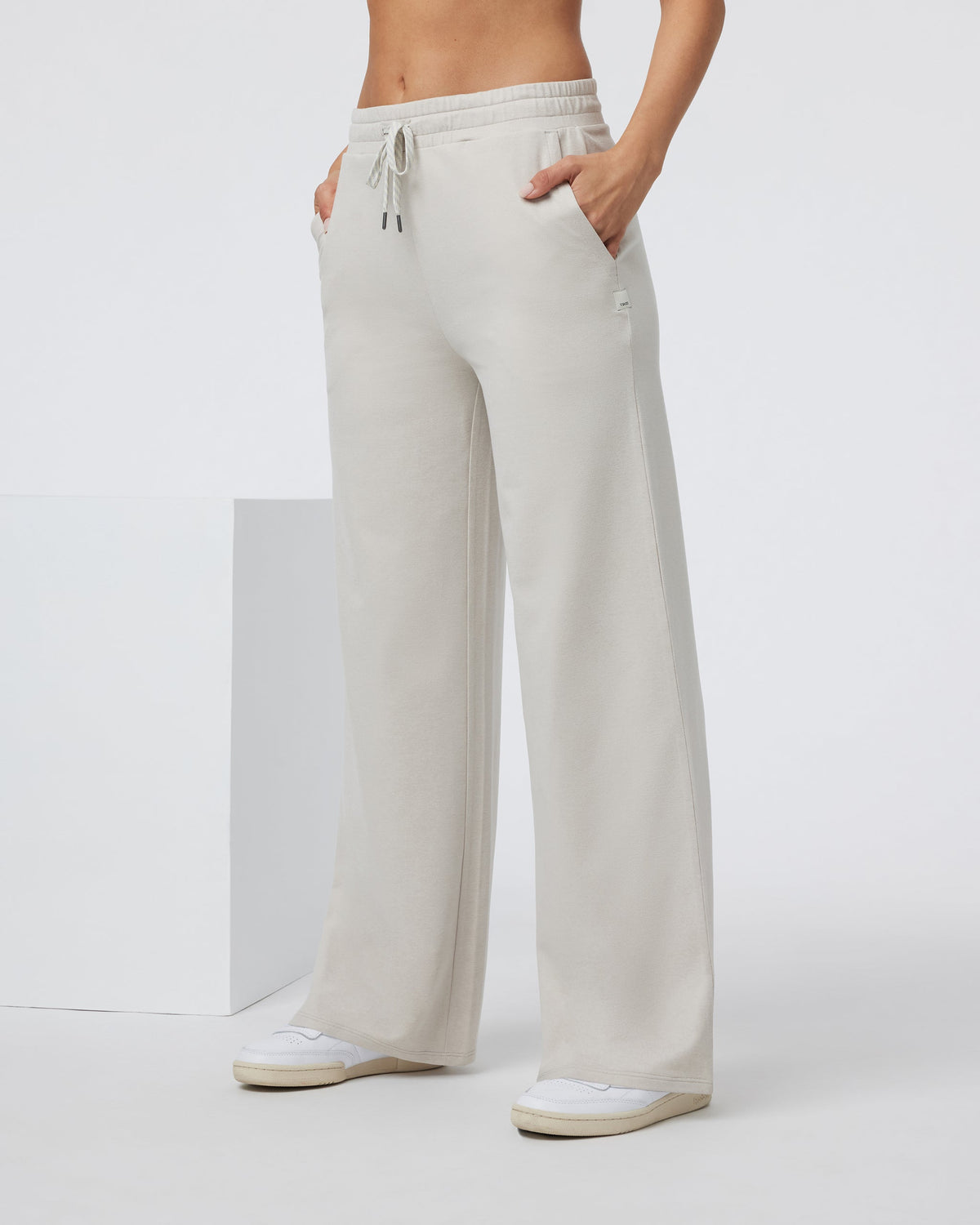 Halo Essential Wideleg Pant | Khaki Heather