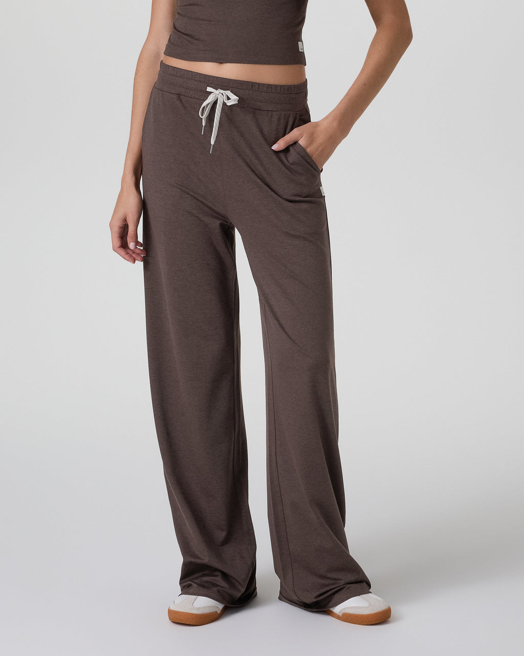 Halo Essential Wideleg Pant - Long | Java Heather