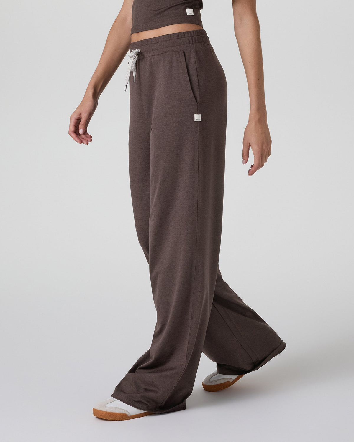 Halo Essential Wideleg Pant - Long | Black Heather